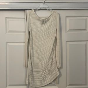 White House Black Market white tunic sweater